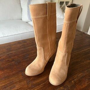 Timberland Rudston Chic Tan Suede Heeled Boots for Women
